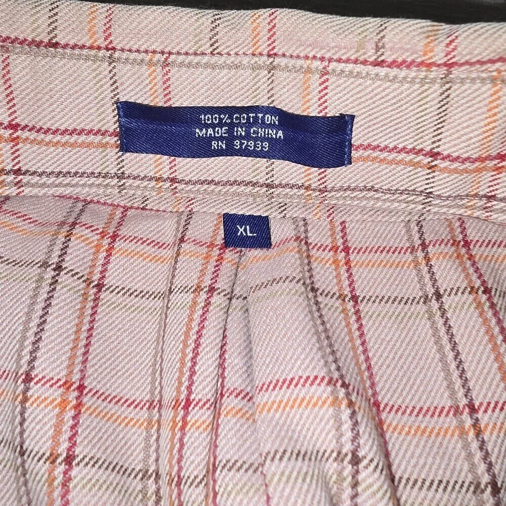 Alan Flusser XL Plaid Button Up Shirt Killer Klowns From Outer Space Graphic - Picture 9 of 9